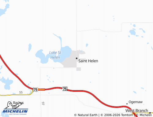 Carte MICHELIN Saint Helen - ViaMichelin