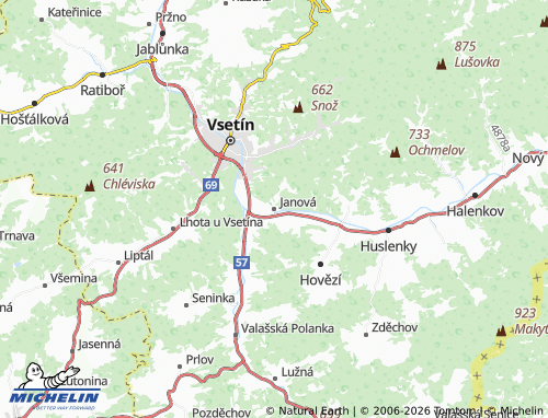 Mapa MICHELIN Janová - ViaMichelin