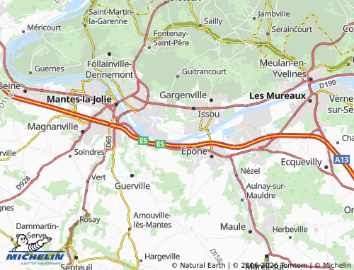 MICHELIN Porcheville map - ViaMichelin