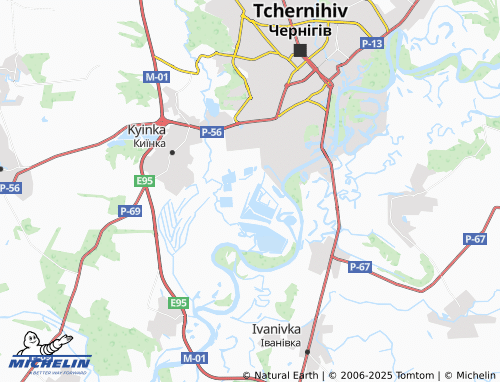 MICHELIN Zhavynka map - ViaMichelin
