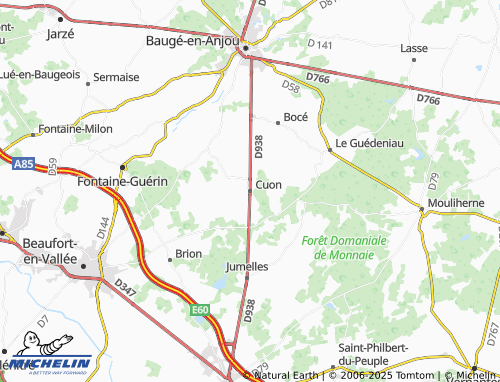 MICHELIN Cuon map - ViaMichelin