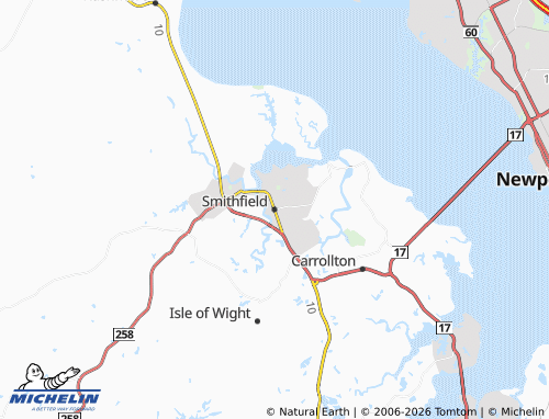 Mapa MICHELIN Smithfield - ViaMichelin