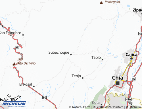 Carte MICHELIN Subachoque - ViaMichelin