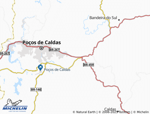 MICHELIN Chácara Poços de Caldas map - ViaMichelin
