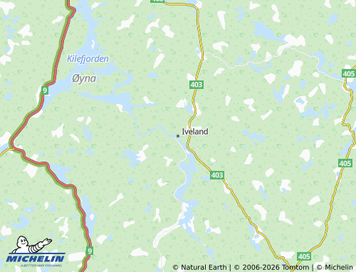 MICHELIN-Landkarte Iveland - ViaMichelin