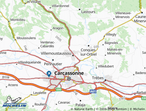 MICHELIN Villemoustaussou map - ViaMichelin