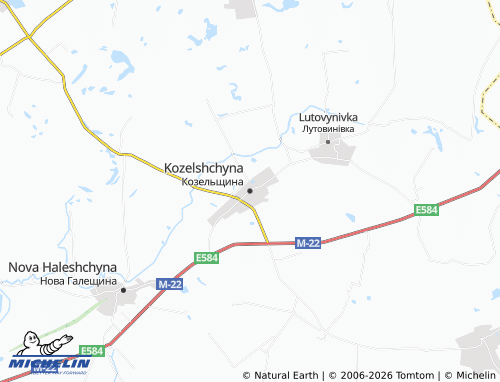 Mappa MICHELIN Kozelshchyna - ViaMichelin
