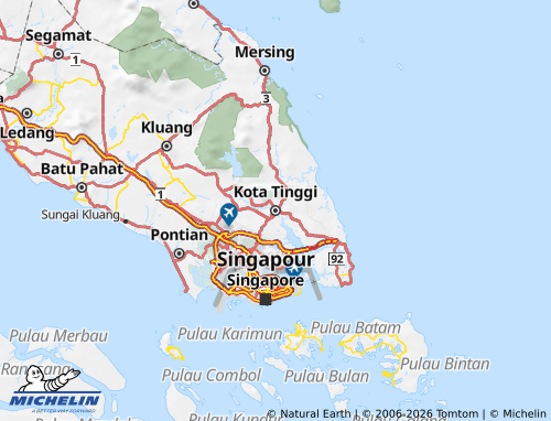 MICHELIN Kota Tinggi map - ViaMichelin