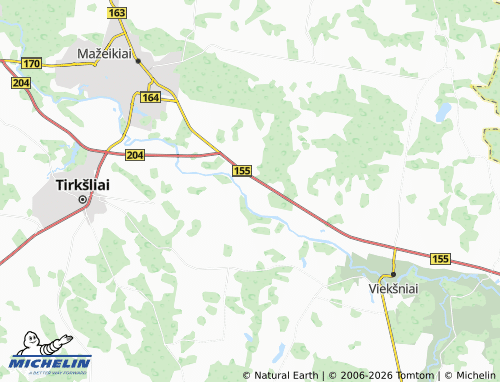 Mappa MICHELIN Krakiai - ViaMichelin