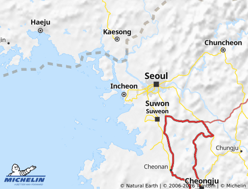 Mapa MICHELIN Inch'on-jikhalsi - ViaMichelin