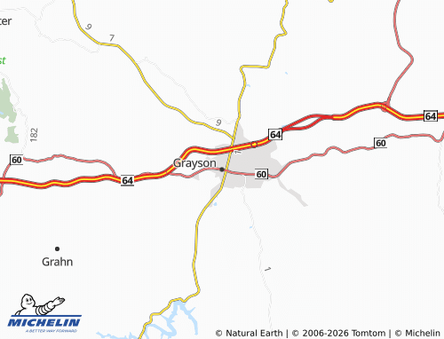 Carte MICHELIN Grayson - ViaMichelin