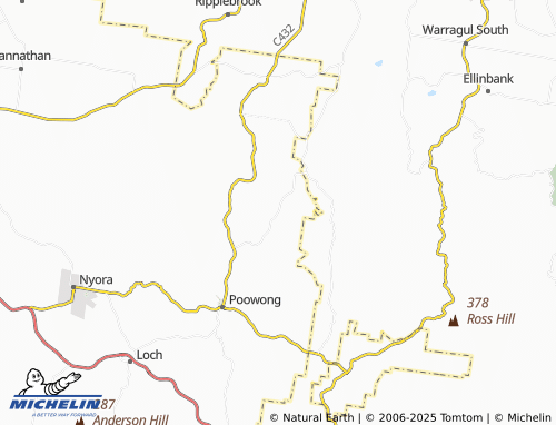 MICHELIN Poowong North map - ViaMichelin