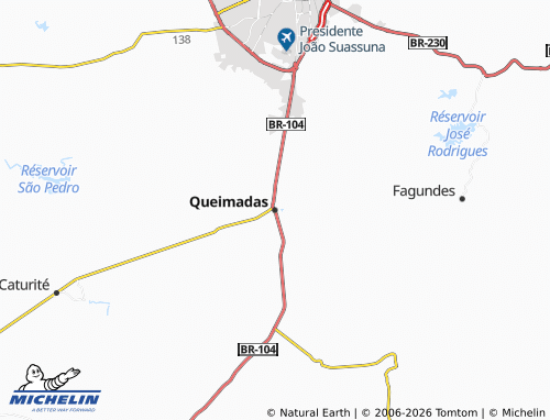 Kaart MICHELIN Queimadas - ViaMichelin