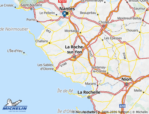 Kaart MICHELIN Vendée - ViaMichelin