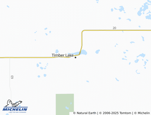 MICHELIN Timber Lake map - ViaMichelin