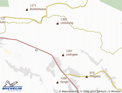 MICHELIN Ledingwe map - ViaMichelin