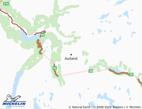 Mapa MICHELIN Aurland - ViaMichelin