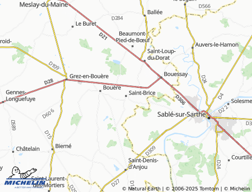 MICHELIN Saint-Brice map - ViaMichelin