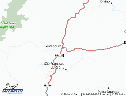 Carte MICHELIN Fervedouro - ViaMichelin