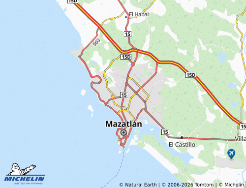 Kaart MICHELIN San Carlos - ViaMichelin