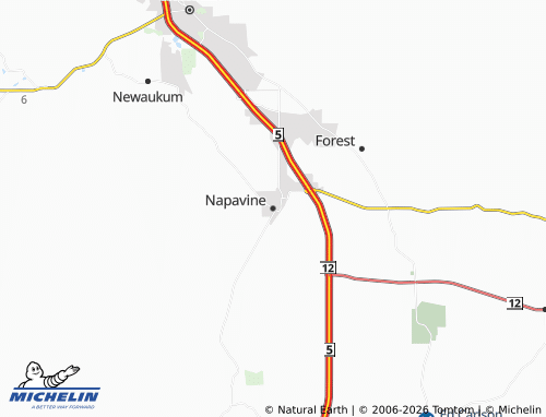 Mapa MICHELIN Napavine - ViaMichelin