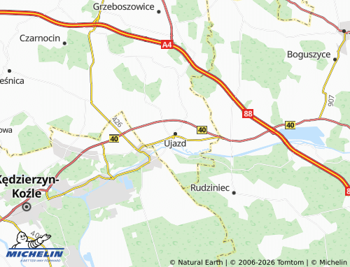 Carte MICHELIN Ujazd - ViaMichelin