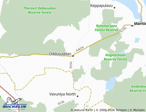Mappa MICHELIN Oddusuddan - ViaMichelin