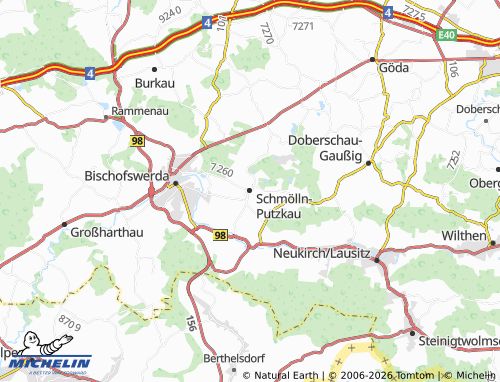 MICHELIN Schmölln-Putzkau map - ViaMichelin