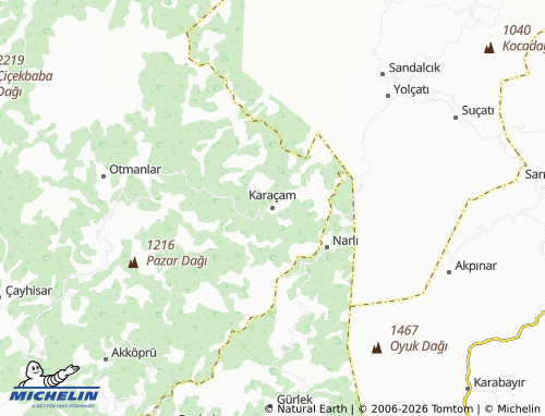 MICHELIN Karaçam map - ViaMichelin