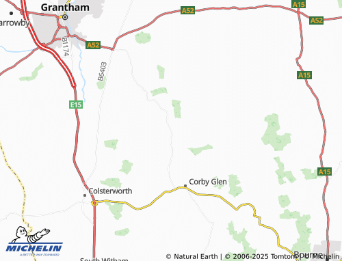 Mapa MICHELIN Bitchfield and Bassingthorpe - ViaMichelin