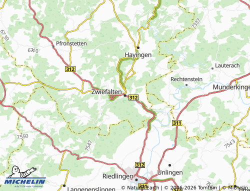 Carte MICHELIN Zwiefalten - ViaMichelin