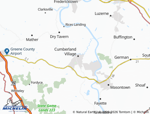 Mappa MICHELIN Carmichaels - ViaMichelin
