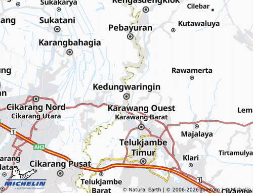 MICHELIN Kedungwaringin map - ViaMichelin