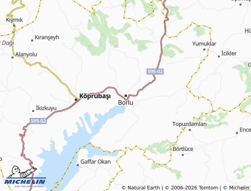 MICHELIN Borlu map - ViaMichelin