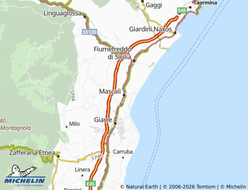 MICHELIN Mascali map - ViaMichelin