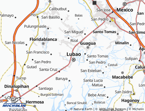 MICHELIN Santo Tomas map - ViaMichelin