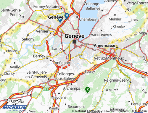 Carte MICHELIN Carouge (Genève) - ViaMichelin