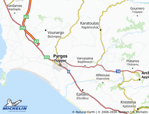 Carte MICHELIN Koliri - ViaMichelin
