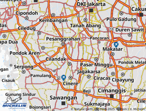 MICHELIN Pondok Pinang map - ViaMichelin