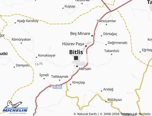 Mapa MICHELIN Bitlis - ViaMichelin