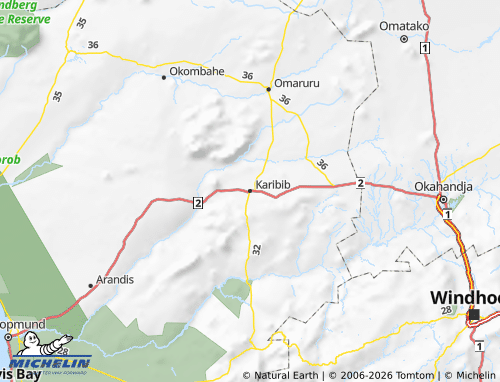 Carte MICHELIN Karibib - ViaMichelin