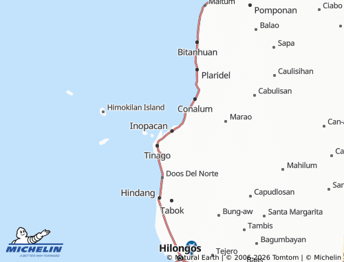 MICHELIN Inopacan map - ViaMichelin