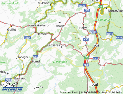 MICHELIN Ferrières map - ViaMichelin
