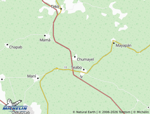 Carte MICHELIN Chumayel - ViaMichelin