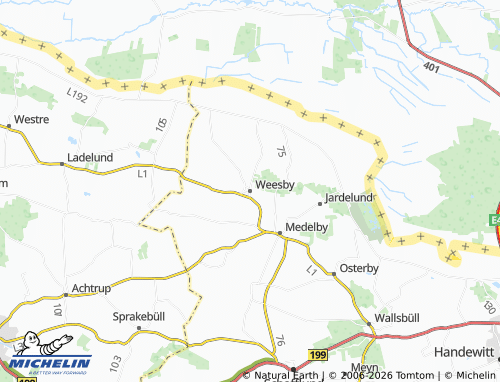 MICHELIN Weesby map - ViaMichelin