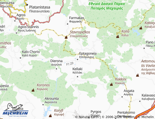 MICHELIN-Landkarte Eptagoneia - ViaMichelin