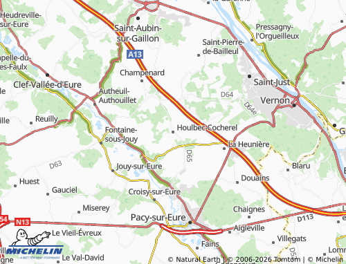 MICHELIN Houlbec-Cocherel map - ViaMichelin