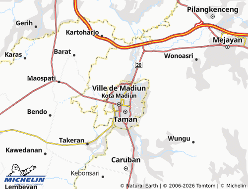 Mapa MICHELIN Madiun Lor - ViaMichelin