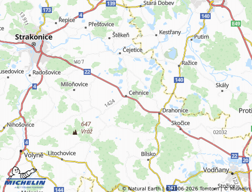 Kaart MICHELIN Cehnice - ViaMichelin