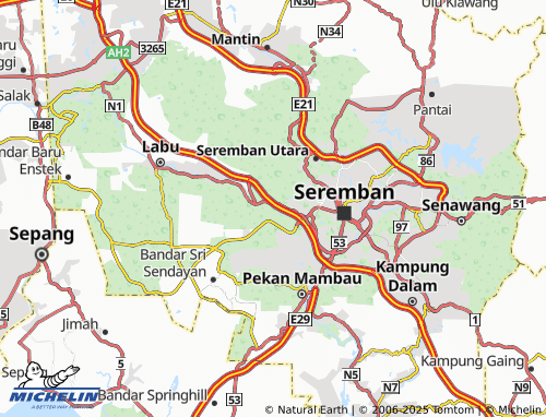 MICHELIN Rimbun Vista map - ViaMichelin